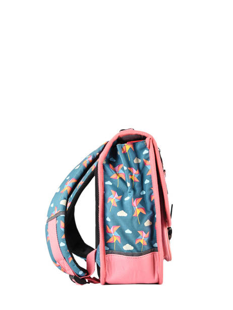 Cartable 1 Compartiment Cameleon Bleu retro PBRECA32 vue secondaire 2