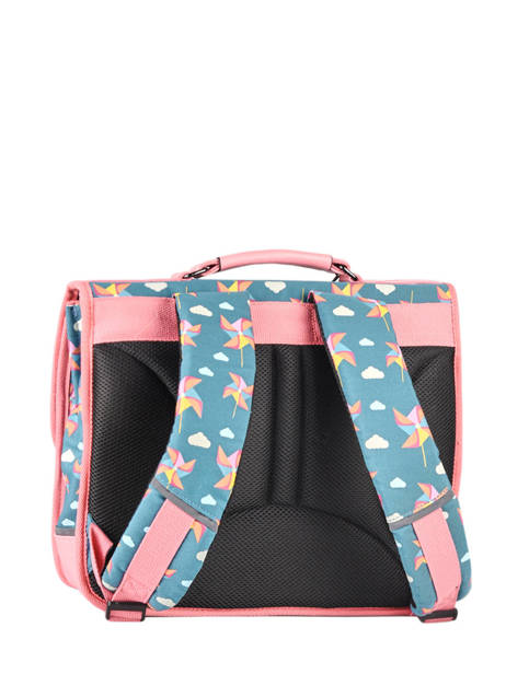 Cartable 1 Compartiment Cameleon Bleu retro PBRECA32 vue secondaire 5