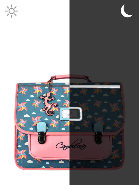 Cartable 1 Compartiment Cameleon Bleu retro PBRECA32 vue secondaire 6
