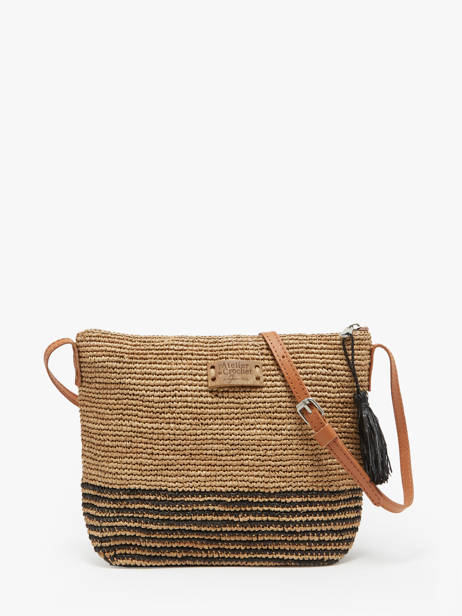 Sac Bandoulière L'atelier Du Crochet Raphia Le voyage en panier Beige l'atelier du crochet AM753