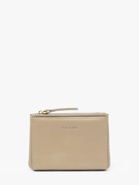 Portefeuille Cuir Nat et nin Beige vintage SOLY