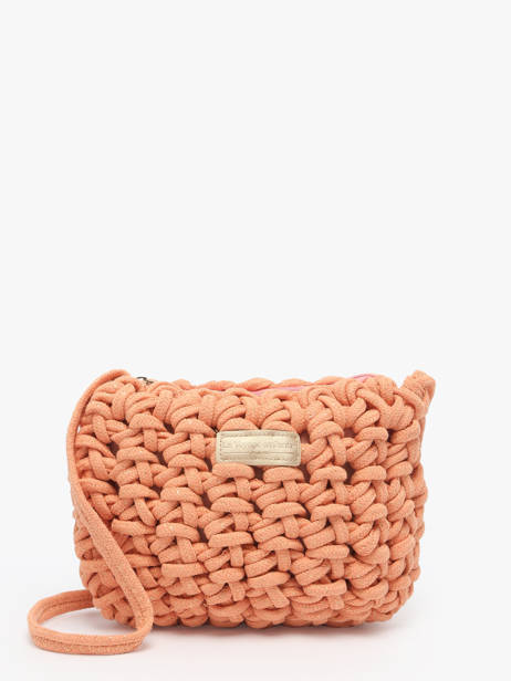 Sac Bandoulière Crochet Le voyage en panier Orange crochet PM854