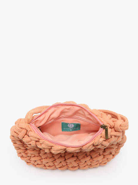 Sac Bandoulière Crochet Le voyage en panier Orange crochet PM854 vue secondaire 3