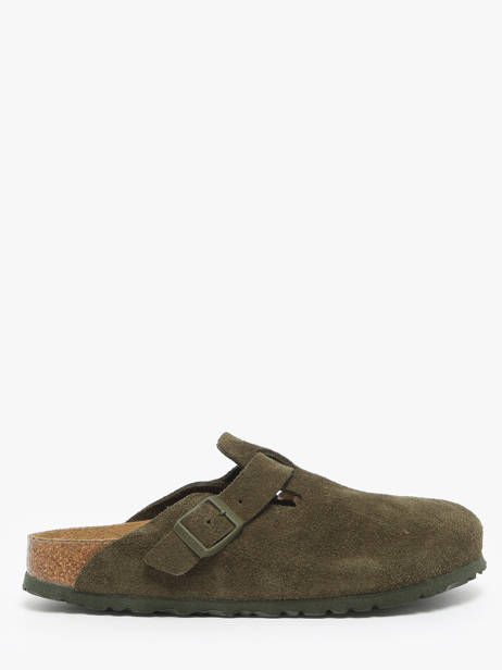 Mules En Cuir Birkenstock Vert women 1024714
