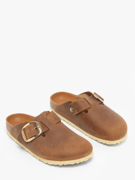 Mules En Cuir Birkenstock Marron women 1030446 vue secondaire 1