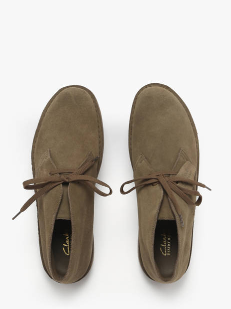 Bottines En Cuir Clarks Vert men 26183838 vue secondaire 3