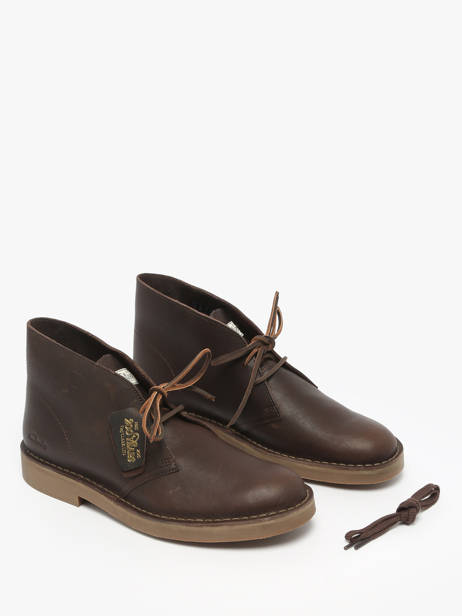 Bottines En Cuir Clarks Marron men 26183363 vue secondaire 1