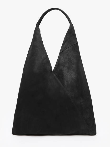 Sac Porté épaule Velvet Cuir Milano Noir velvet VE25069 vue secondaire 3