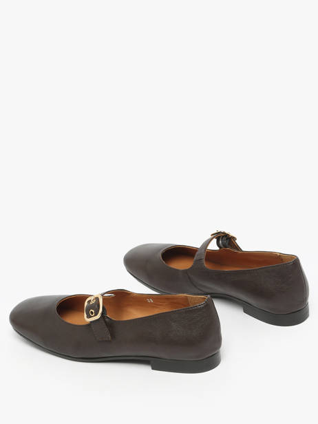 Ballerines En Cuir Aliwell Marron women A2715 vue secondaire 3