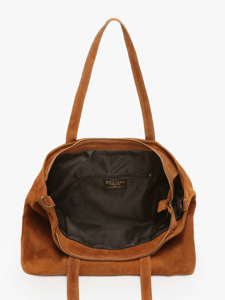 Sac Porté épaule Velvet Cuir Milano Marron velvet VE24113 vue secondaire 3