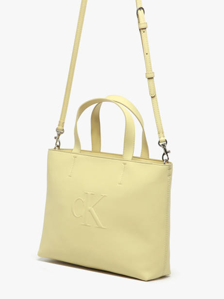 Sac Porté Main Sculpted Calvin klein jeans Jaune sculpted 4K3111G vue secondaire 2