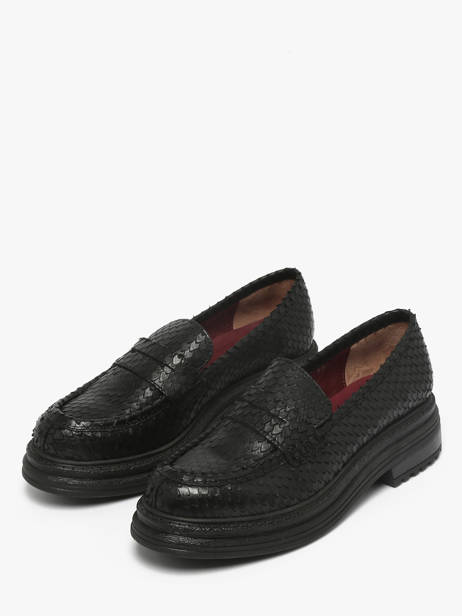 Mocassins En Cuir Aliwell Noir women A0234 vue secondaire 2