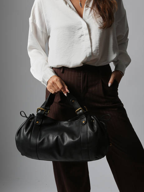 Sac 24h  Icone Cuir Gerard darel Noir icone DCS01410 vue secondaire 1