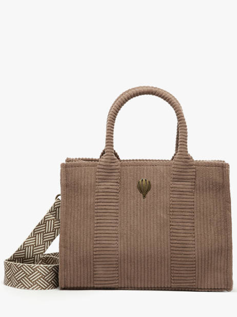 Sac Porté épaule Velours Polyester Le voyage en panier Marron velours AHP242