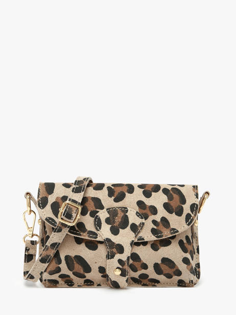 Sac Bandoulière Velvet Leopardo Cuir Milano Beige velvet leopardo VL260612