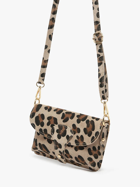 Sac Bandoulière Velvet Leopardo Cuir Milano Beige velvet leopardo VL260612 vue secondaire 2