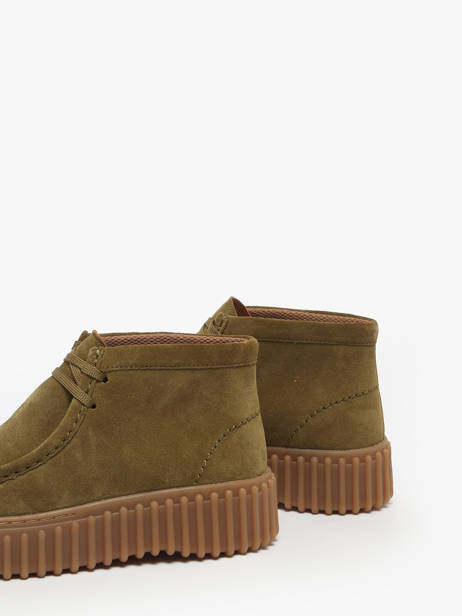 Chaussures Derbies Montante En Cuir Clarks Vert women 26183872 vue secondaire 2