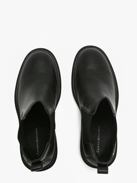 Chelsea Boots à Talon En Cuir Tommy hilfiger Noir women 8774BDS vue secondaire 3