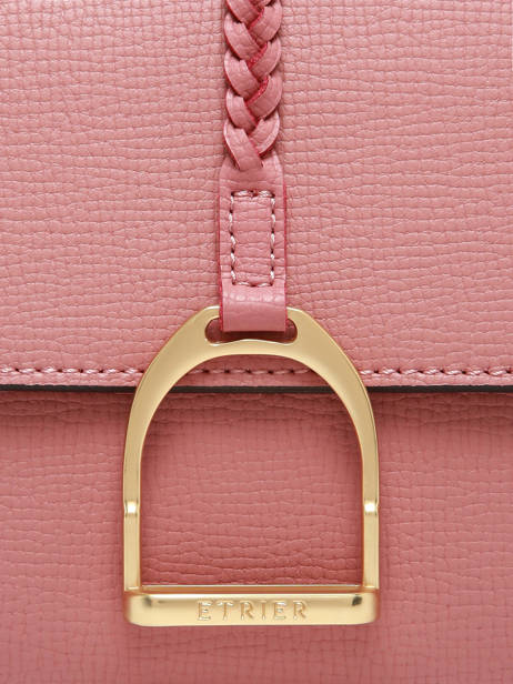Sac Bandoulière M Torsade Cuir Etrier Rose torsade ETOS169M vue secondaire 4