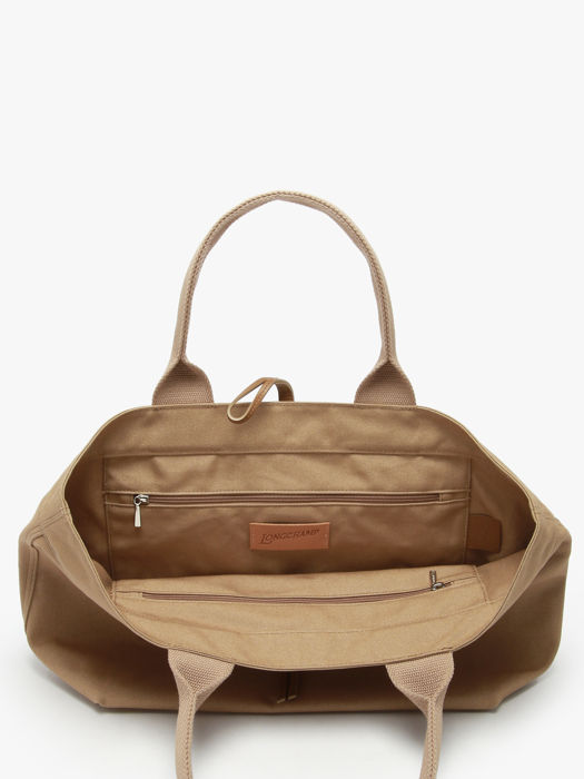 Longchamp Le roseau toile Sacs porté main Beige