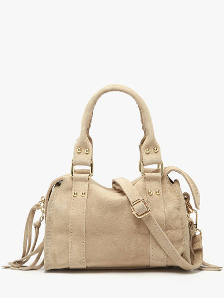 Sac Bandoulière Velvet Cuir Milano Beige velvet VE24092O vue secondaire 4