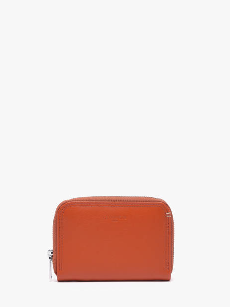 Porte-monnaie Zippé Martin Cuir Le tanneur Orange martin TMIN3110