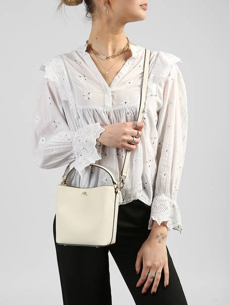 Sac Bandoulière Reese Cuir Lauren ralph lauren Blanc reese 31969365 vue secondaire 1