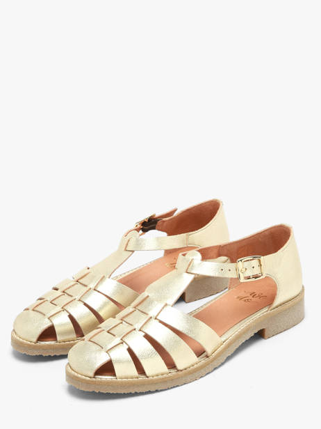 Sandales En Cuir We do Or women 45255A04 vue secondaire 1