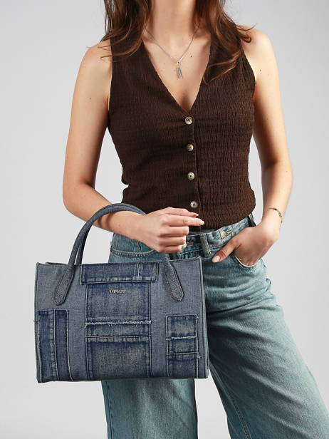 Sac Bandoulière Jodi Coton Guess Bleu jodi DM976922 vue secondaire 1