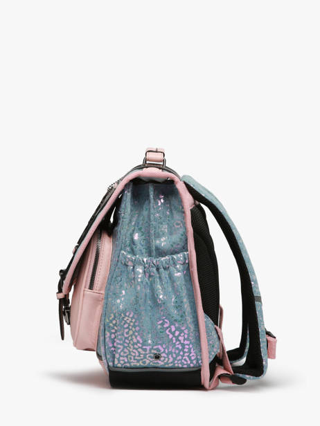 Cartable 2 Compartiments Cameleon Bleu vintage fantasy PBVGCA38 vue secondaire 2