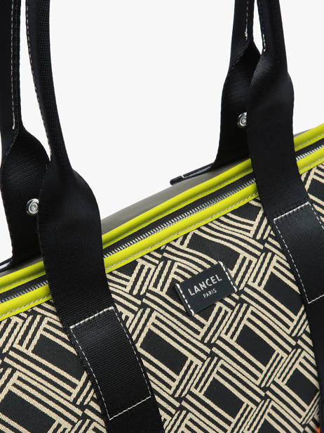 Sac Cabas Zippé M Mistral Rollable Nylon Et Cuir Lancel Multicolore mistral A13997 vue secondaire 2