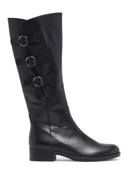 Bottes Cavalières En Cuir En Cuir Gabor Noir accessoires 27