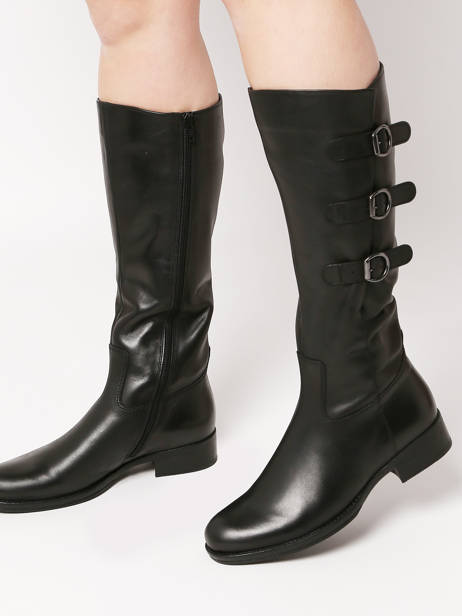 Bottes Cavalières En Cuir En Cuir Gabor Noir accessoires 27 vue secondaire 2